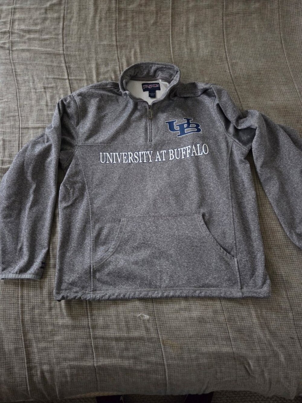 JanSport University at Buffalo Gray Quarter Zip Pullover